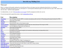Tablet Screenshot of lists.fsfe.org